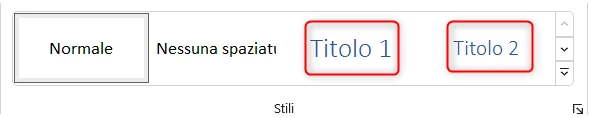 Stili titolo